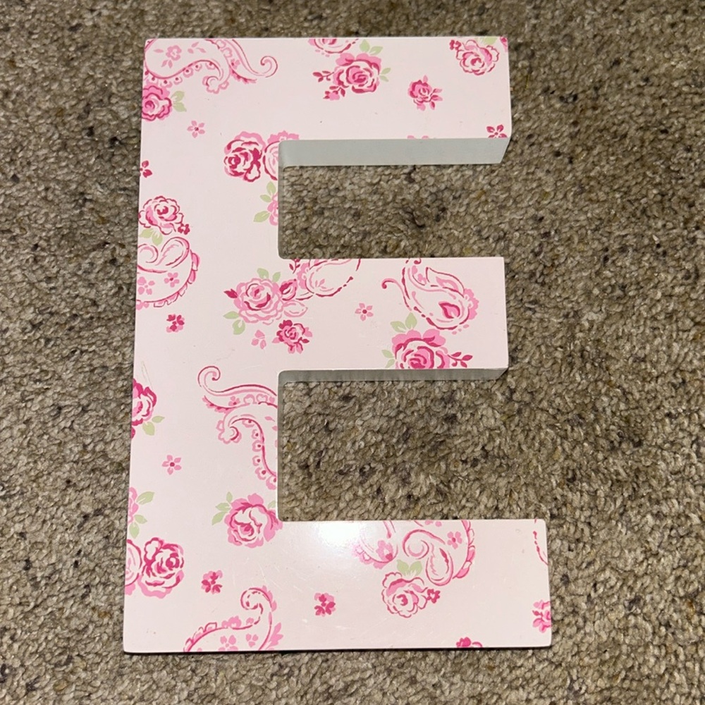Simply Shabby Chic wooden letter “ E”